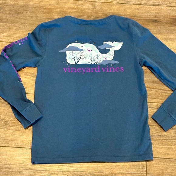 Vineyard Vines Kids Halloween Whale Long Sleeve Blue Gray T-Shirt Size M 10-12 - Picture 5 of 5
